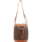 Celine Macadam Canvas Drawstring Bucket Shoulder Bag