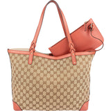 Gucci Monogram GG Canvas Bree Tote Shopper Shoulder Bag