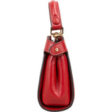Fendi Red Calfskin Micro Nano Peekaboo Crossbody Handbag