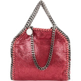 Stella McCartney Metallic Shaggy Mini Falabella Fold Over Tote Crossbody Handbag