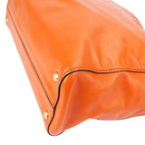 Miu Miu Orange Soft Calfskin Tote Shoulder Bag