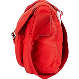 Prada Red Nylon Tessuto Triangle Messenger Crossbody Bag