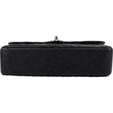 Chanel Quilted Caviar Leather Palladium Medium Double Flap Shoulder Bag
