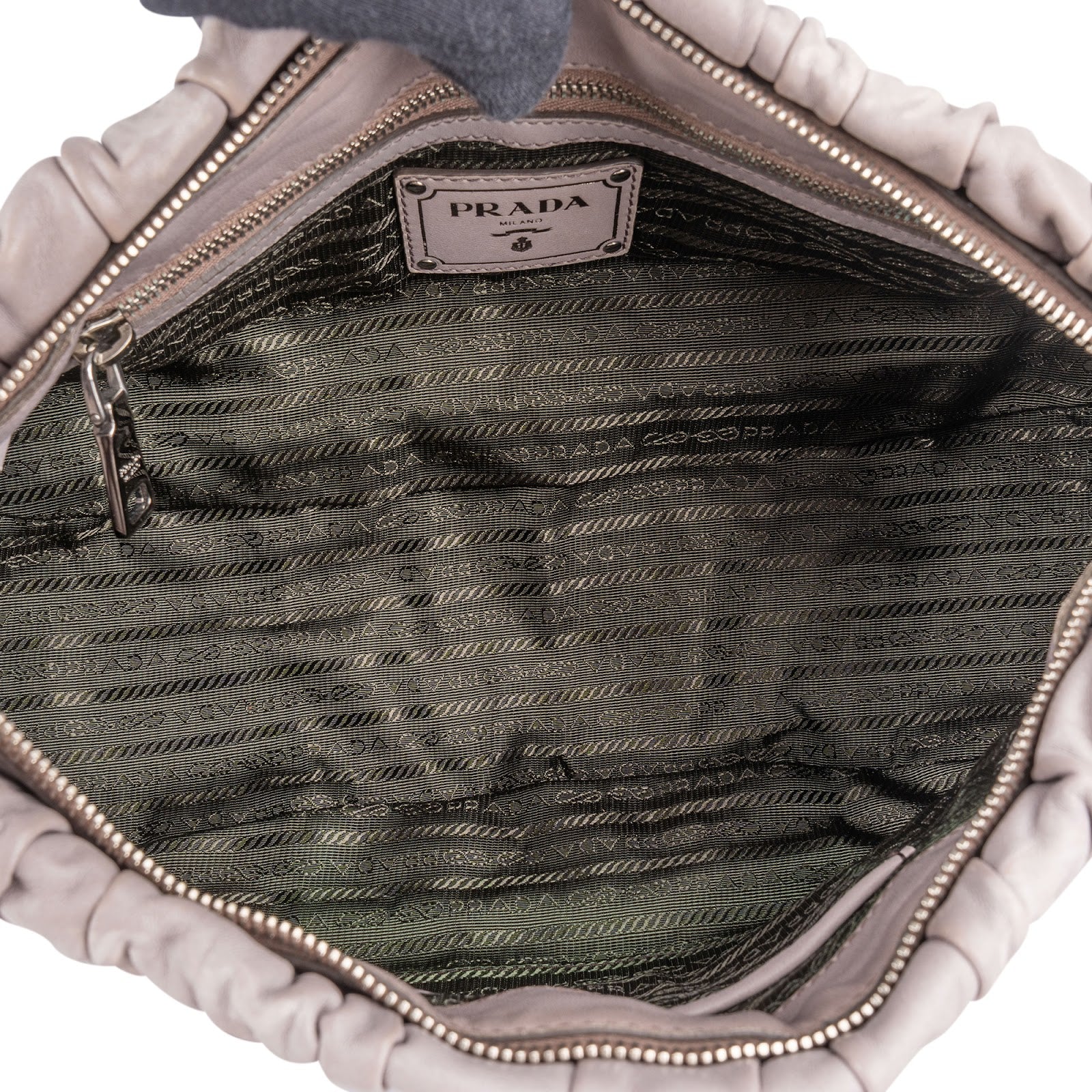 Prada Quilted Nappa Gaufre Satchel Handbag - vintageandkickz