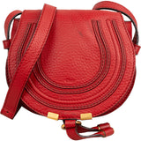 Chloé Grained Calfskin Marcie Mini Saddle Crossbody Bag