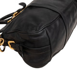 Prada Soft Black Calf Leather Handle Satchel Handbag