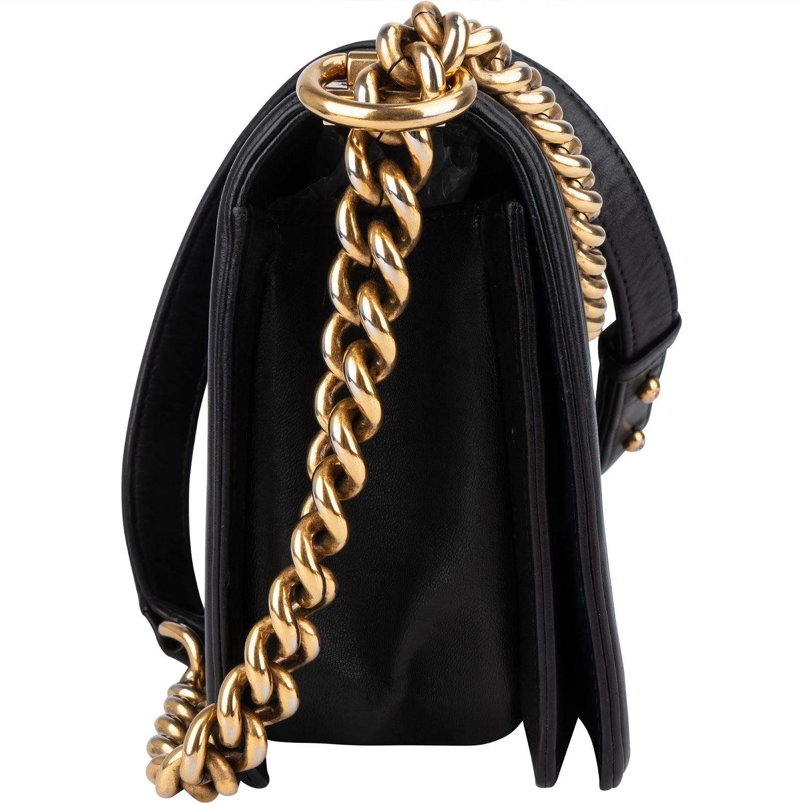 [🔄️B11 / F30] Chanel Quilted Lambskin Medium Boy Crossbody Bag - vintageandkickz