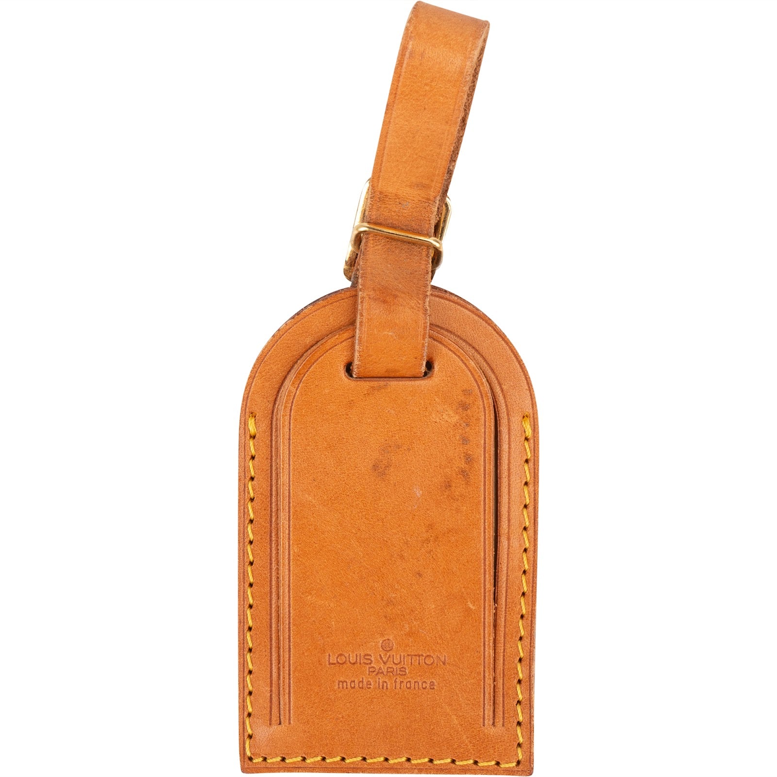 [🔄️B10 / F71] Louis Vuitton Vachetta Leather Luggage Tag - vintageandkickz