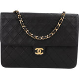 Chanel Quilted Lambskin Single Flap Shoulder Bag