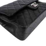 Chanel Quilted Lambskin Palladium Medium Double Flap Shoulder Bag