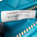 Bottega Veneta Blue Intrecciato Leather Mini Jodie Handbag