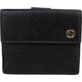 Gucci Grained Leather Interlocking GG Wallet