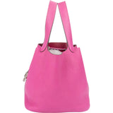 Hermès Taurillon Clemence Leather Palladium Picotin Lock 22 Handbag