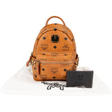 MCM Monogram Visetos Side Studs Stark Bebe Boo Mini Backpack