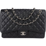 Chanel Quilted Caviar Leather Maxi Single Flap Crossbody Bag