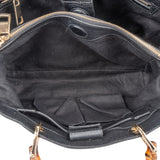 Gucci Pebbled Leather Bamboo Handbag