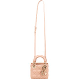 Christian Dior Quilted Lambskin Mini Lady Dior Crossbody Handbag