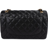 Chanel Quilted Caviar Leather Jumbo Double Flap Shoulder Bag