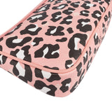 MCM Monogram Visetos Pink Leopard Print Aren Pochette Crossbody Handbag