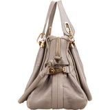 Chloé Grey Grained Leather Paraty Shoulder Handbag