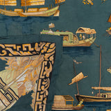Hermès 'Jonques et Sampans' Silk Carre 90 Tuch Scarf