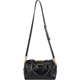 Miu Miu Vitello Shine Lux Stitched Small Bauletto Handbag