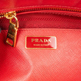 Prada Red Saffiano Leather Galleria Handbag