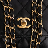 Chanel Quilted Stitched Lambskin Single Flap Shoulder Bag