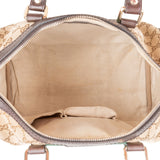 Gucci Monogram GG Canvas Web Boston Handbag