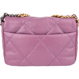 Chanel 19 Purple Quilted Lambskin Single Flap Crossbody Bag