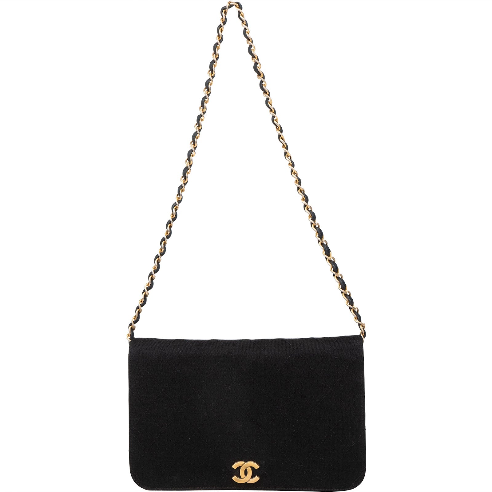 [🔄️B14 / F17] Chanel Quilted Cotton Medium Single Flap Crossbody Bag - vintageandkickz