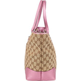 Gucci Monogram GG Heart Bit Tote Handbag - vintageandkickz