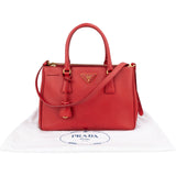 Prada Red Saffiano Leather Galleria Handbag