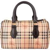Burberry Haymarket Check Coated Canvas Boston 30 Handbag