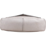 MCM Silver Leather Milla Studded Flap Crossbody Bag