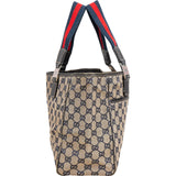 Gucci Monogram GG Web Tote Handbag