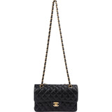 Chanel Quilted Caviar Leather Small Double Flap Shoulder Bag