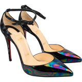 Christian Louboutin Multicolor Iridescent Patent Leather Ankle Strap Pumps (35,5)
