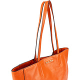 Miu Miu Orange Soft Calfskin Tote Shoulder Bag