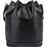 Louis Vuitton Noir Epi Leather Sac Noé Grande Shoulder Bag