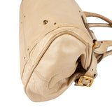 Chloé Beige Metallic Leather Studded Paddington Shoulder Bag