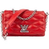 [🔄️B06 / F67] Louis Vuitton Canvas Monogram Lambskin Malletage Twist Crossbody Bag - vintageandkickz