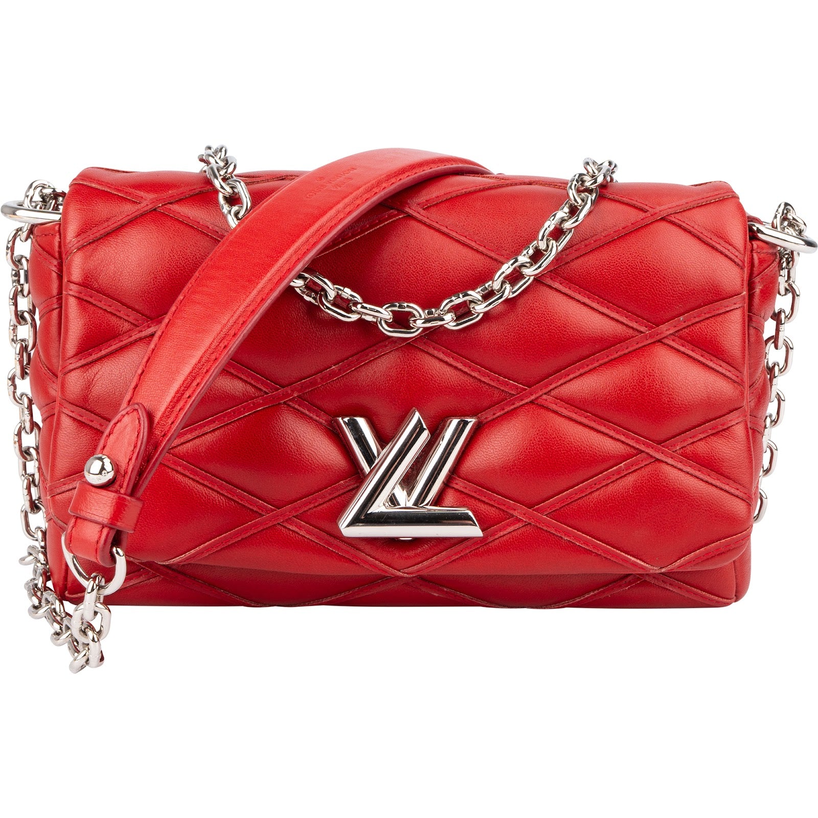[🔄️B06 / F67] Louis Vuitton Canvas Monogram Lambskin Malletage Twist Crossbody Bag - vintageandkickz