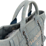 Chanel Denim Deauville Small Tote Shoulder Handbag