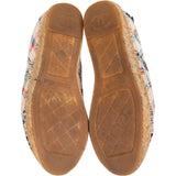 Chanel Multicolor Black Tweed CC Espadrilles Shoes (37)