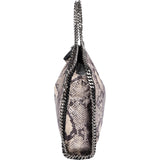Stella McCartney Python Print Falabella Fold Over Tote Shoulder Bag