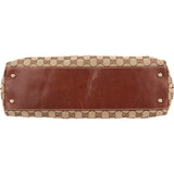 Gucci Monogram GG Canvas Woven Handle Babouska Tote Shoulder Bag