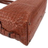 Bottega Veneta Grained Intrecciato Leather Boston 40 Handbag