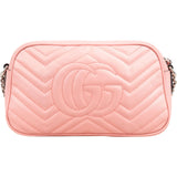 Gucci Monogram Matelassé Leather GG Marmont Camera Crossbody Bag