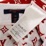 Louis Vuitton Red Monogram Velours A-Line Skirt (FR40)